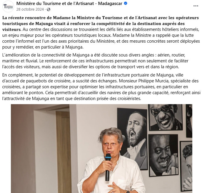 Ministere du Tourisme Artisanat Octobre 2024